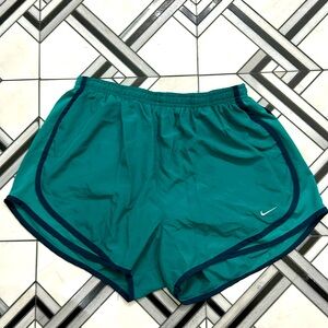 Nike Dri-Fit Templ Running Shorts Sz Large Teal/Navy